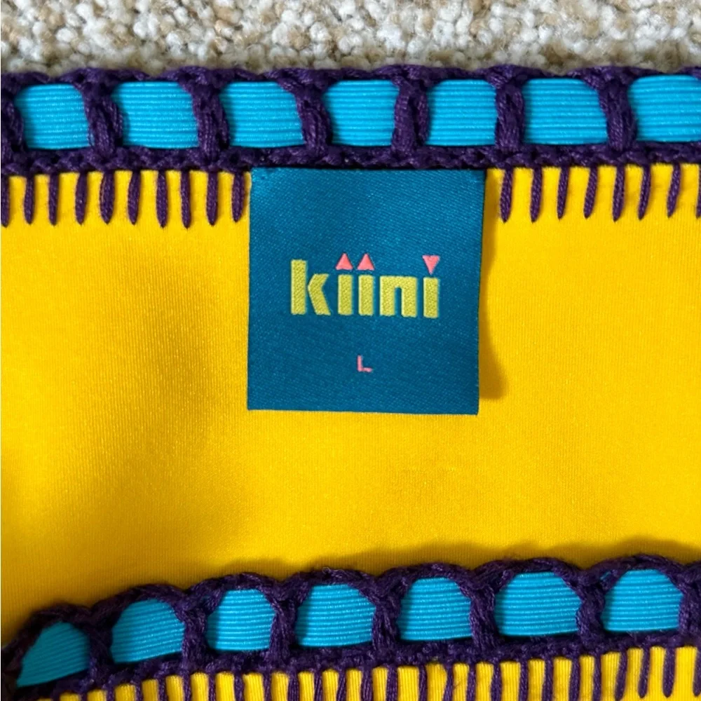 KIINI Blue and Yellow Bikini with Purple Trim - Picture 4 of 9